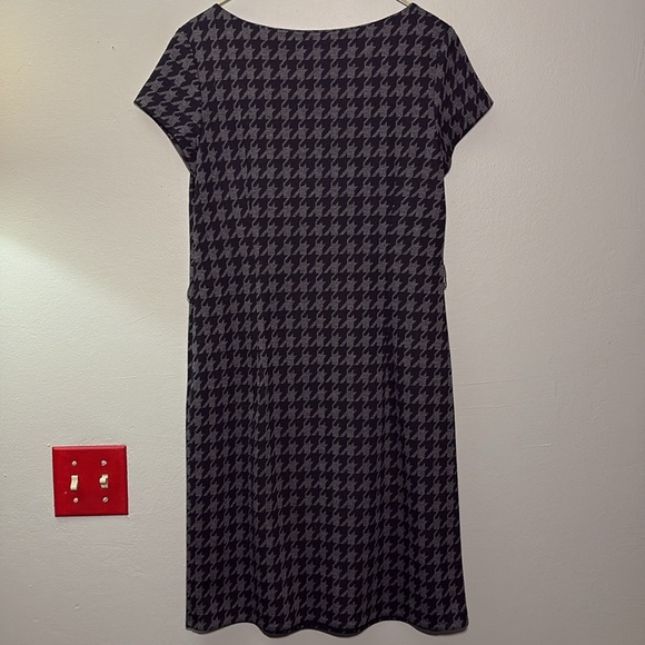 Jacob black and gray houndstooth Sheath Dress Short Sleeve M - Picture 4 of 5